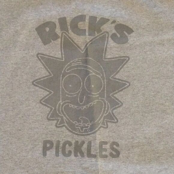 Y2K SHAKA Wear Custom Grey Rick & Morty Adult Novelty Print Tee Men's 2XL - Picture 10 of 14